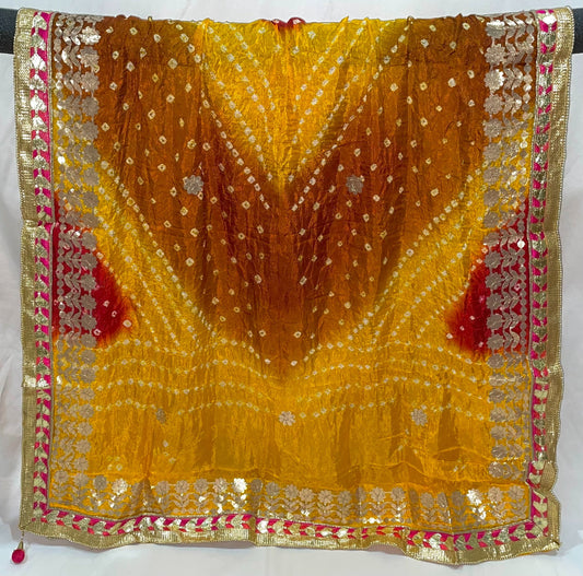 Multicolor Rajasthani Bandhej Dupatta