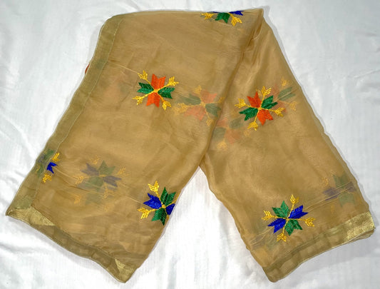 Beige Phulkari Dupatta