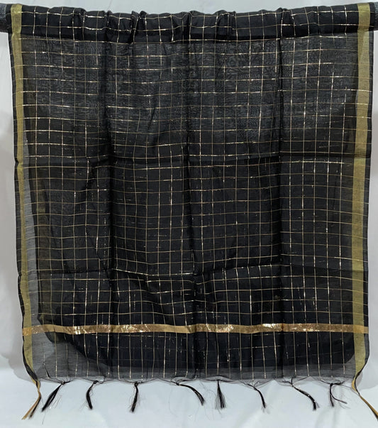 Art Silk Check Dupatta