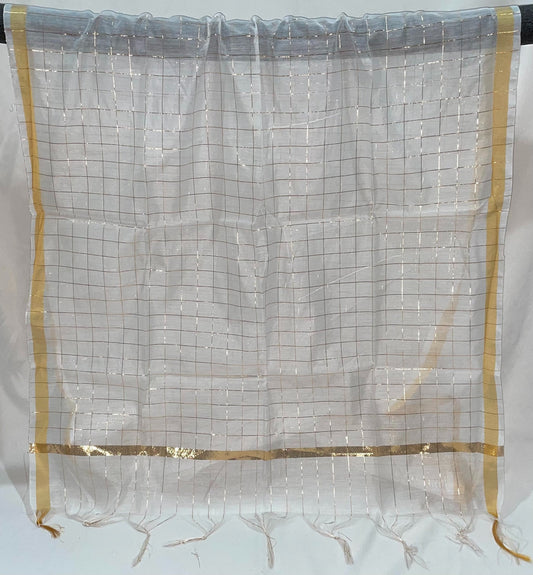 Art Silk Check Dupatta