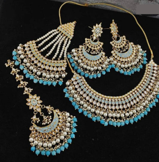 Light Blue Fehrozy Full Necklace Set