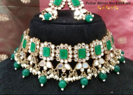 Green Mirror Choker Set