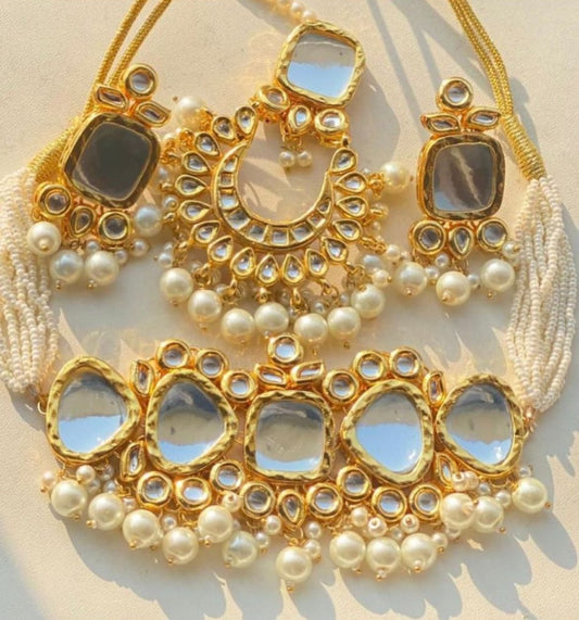 White Kundan Choker Set