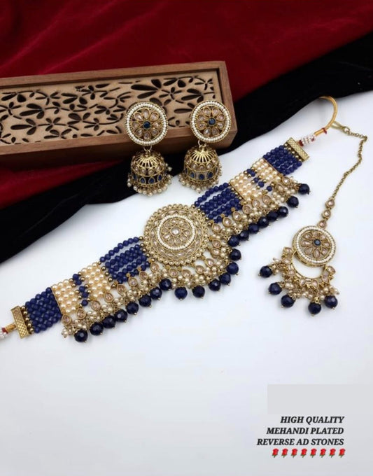 Royal Blue Choker Set