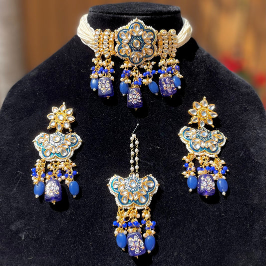 Royal Blue Choker Set