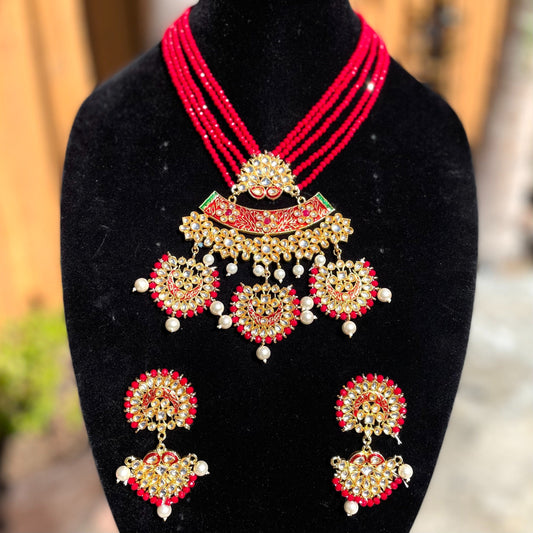 Red Necklace Set