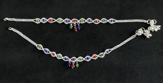 Multicolor Beaded Anklets