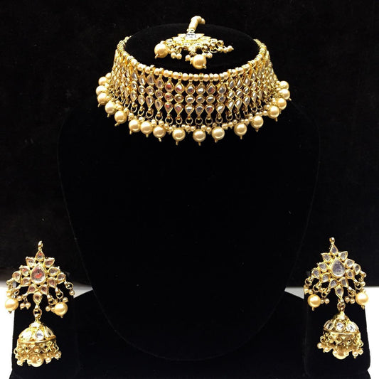 Golden Kundan Choker Set