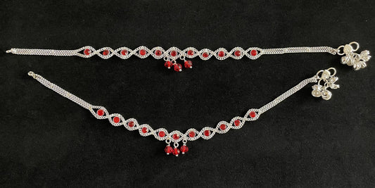 Red Beaded Anklets