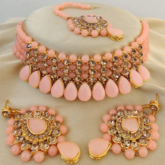 Peach Choker Set
