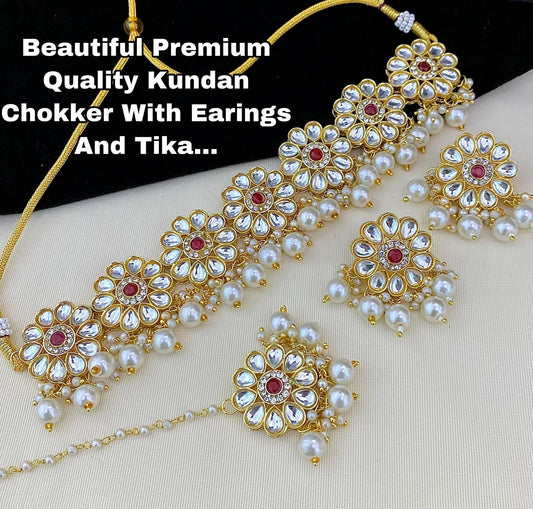 White Choker Set