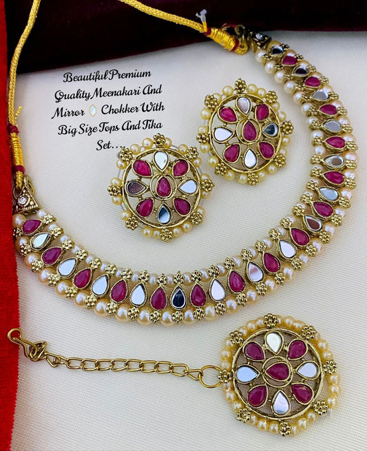 Ruby Mirror Set