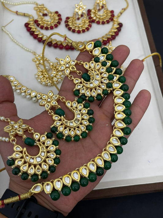 Green Kundan Necklace Set