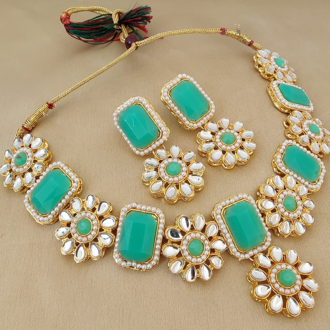 Aqua Green Necklace Set