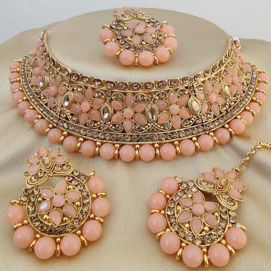 Peach Choker Set