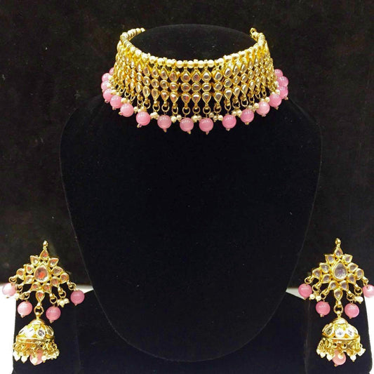 Light Pink Kundan Choker Set