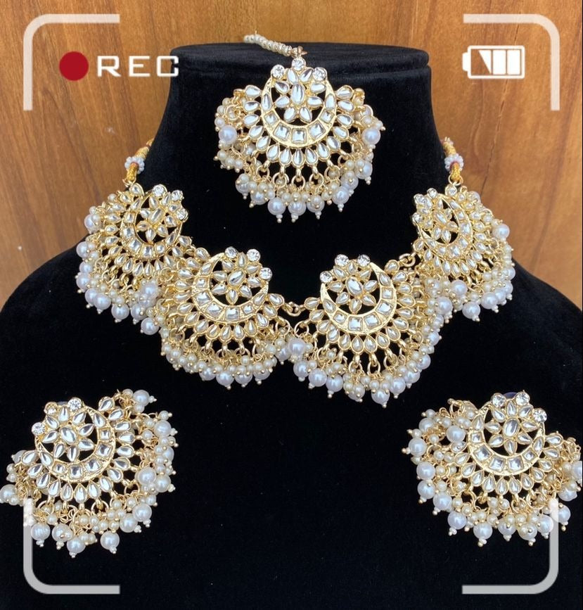 White Kundan Choker Set