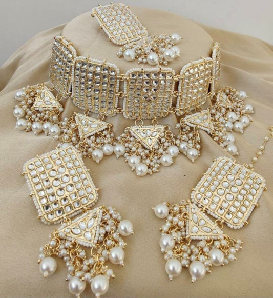 White Kundan Choker Set