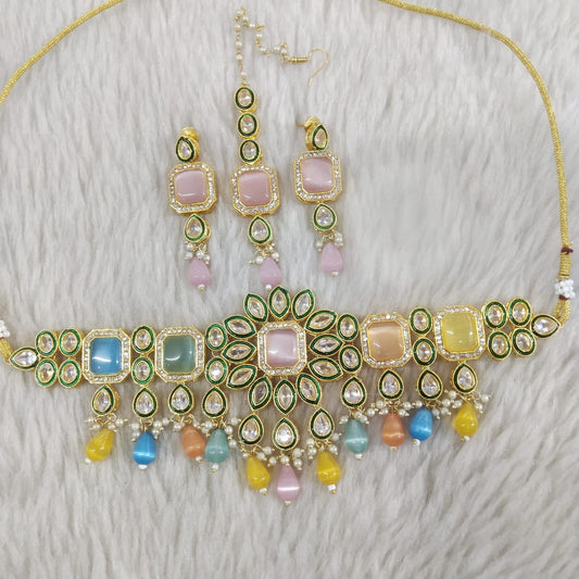 Handmade Multicolor Choker Set
