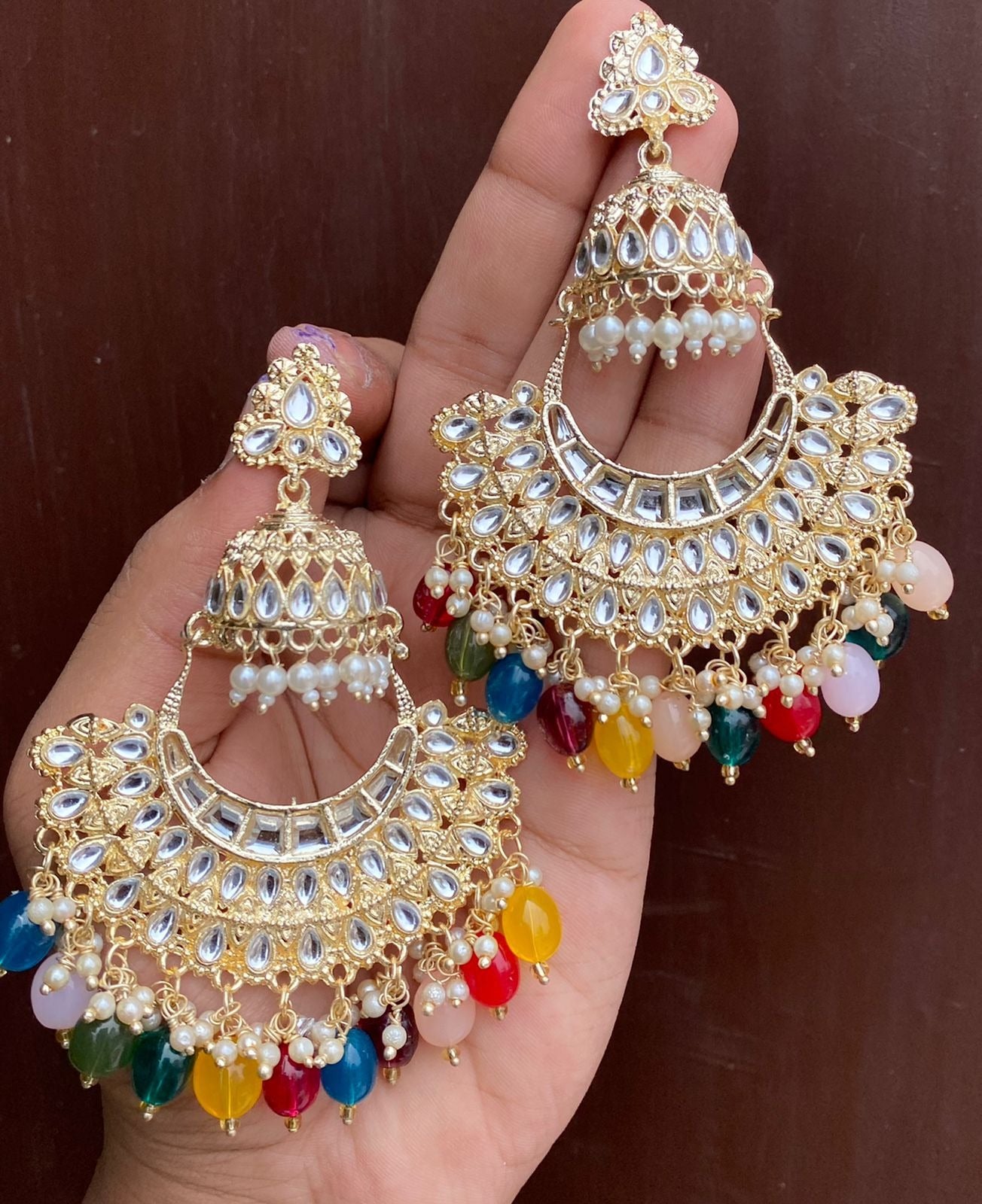 Multicolor Jhumki Earrings