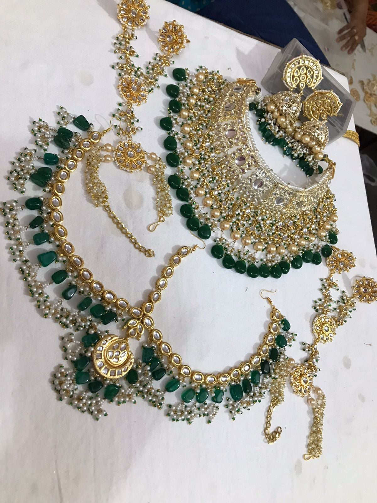 Green Handmade Bridal Full Set