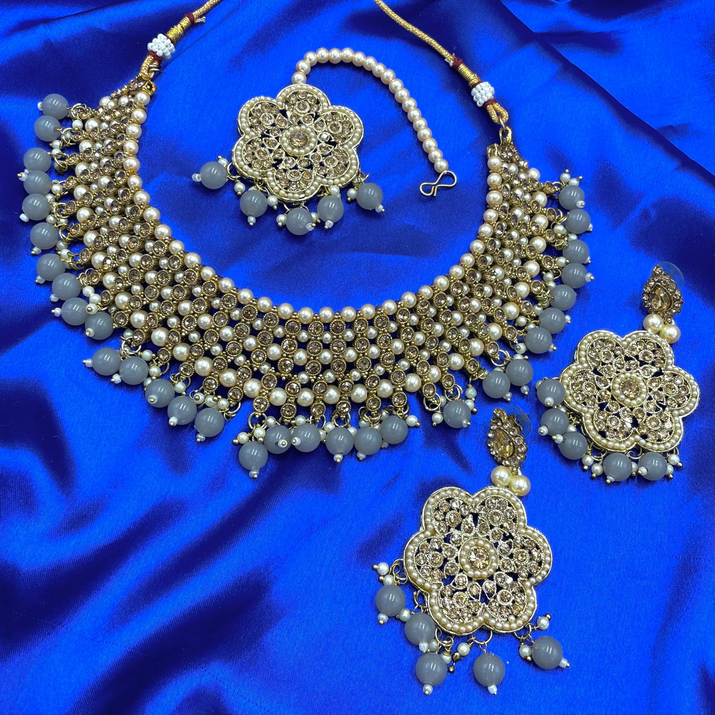 Grey Necklace Set