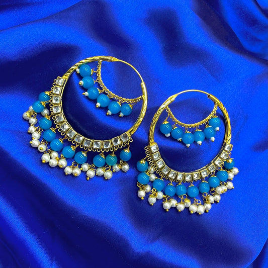 Light Blue Hoop Earrings