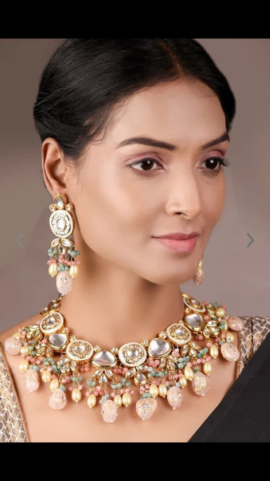 Handmade Kundan Necklace Set