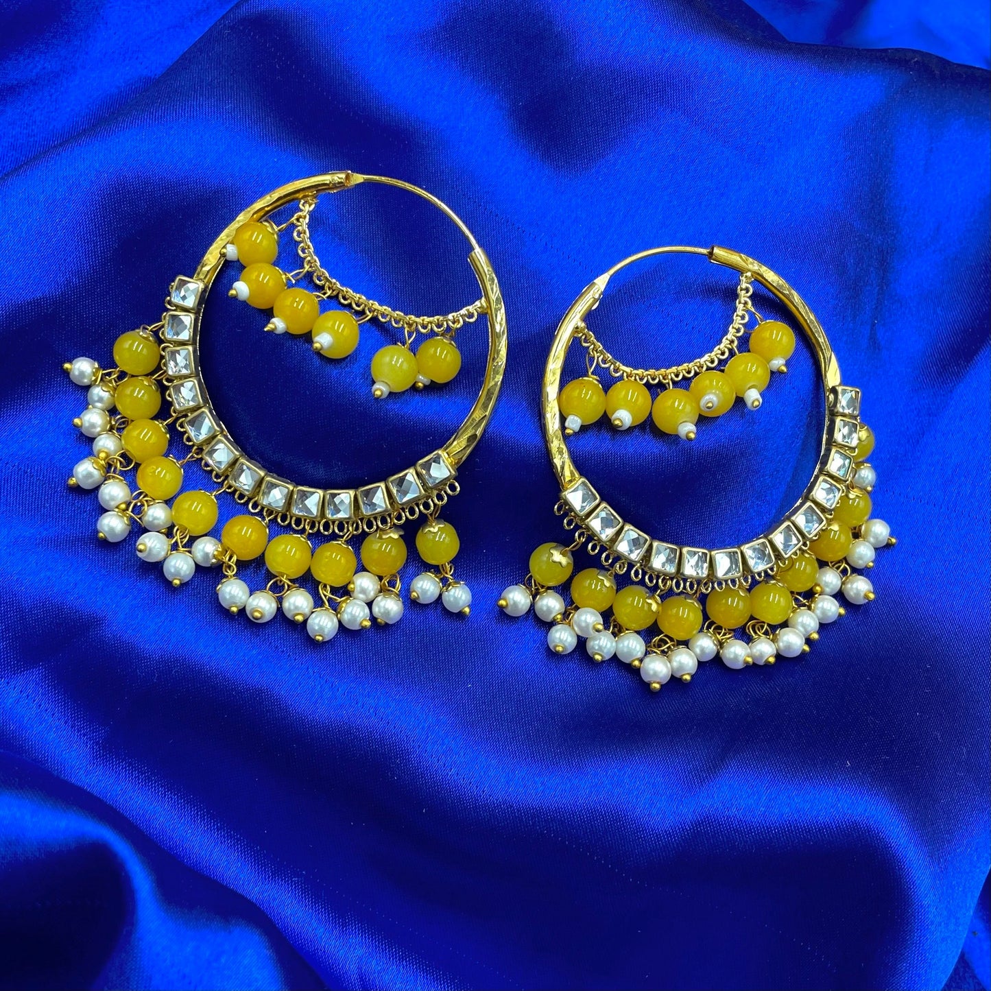 Yellow Hoop Earrings