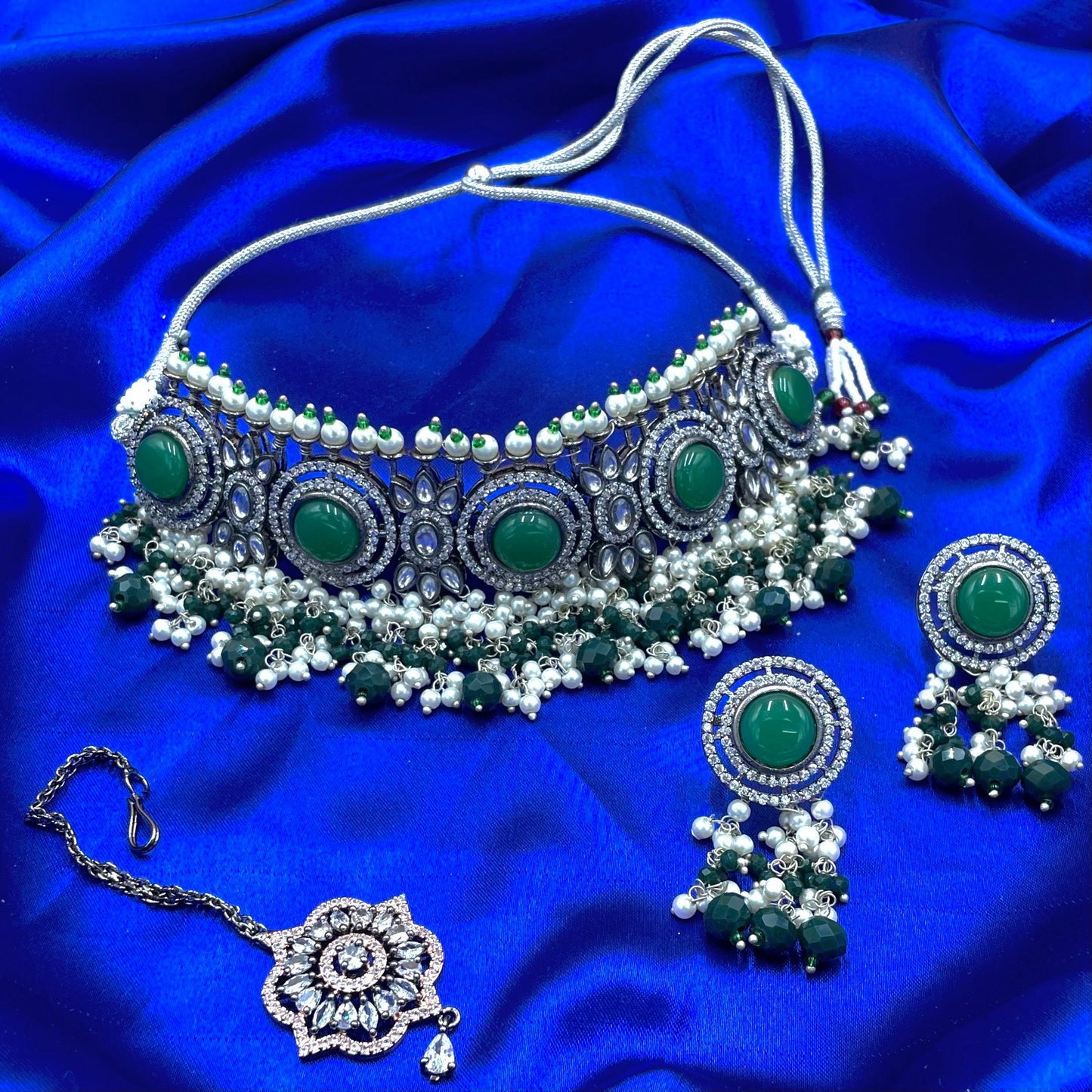 Handmade Green Choker Set