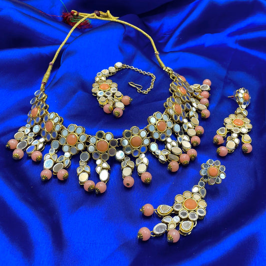 Peach Choker Set