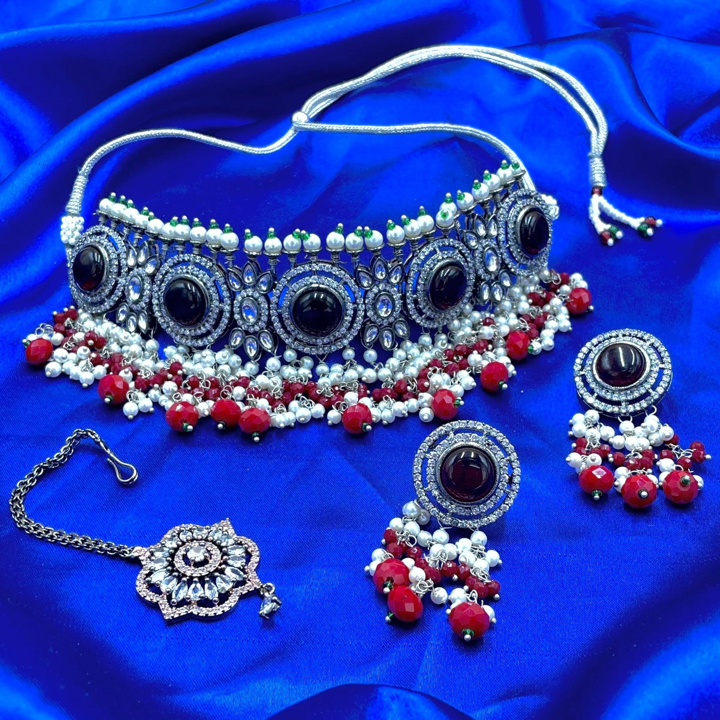 Handmade Red Choker Set