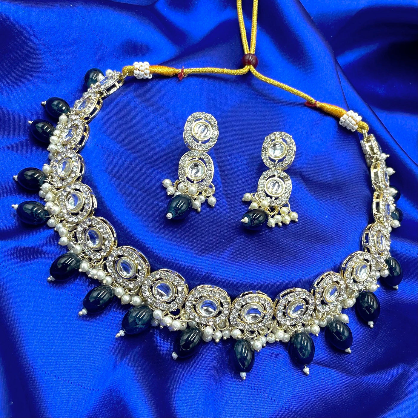 Navy Blue Necklace Set