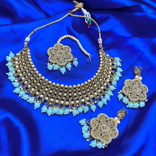 Light Blue Necklace Set