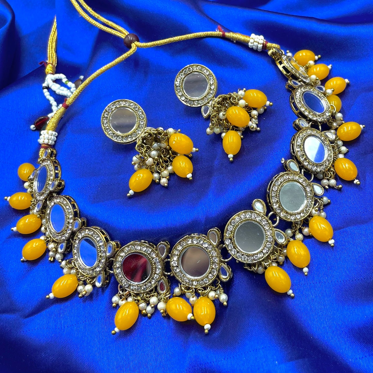 Mustard Yellow Necklace Set