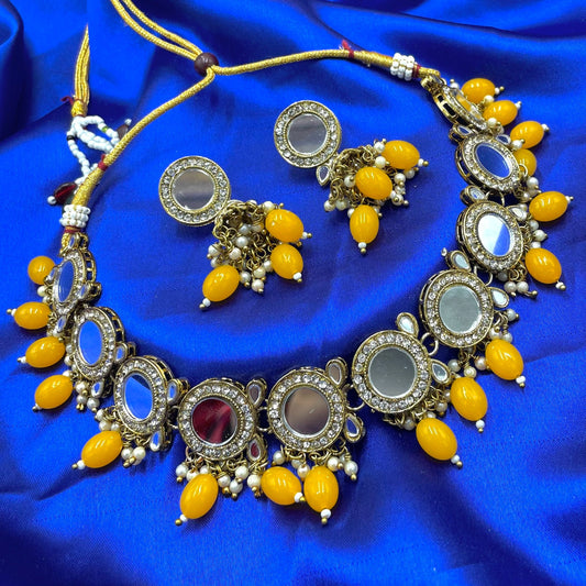 Mustard Yellow Necklace Set