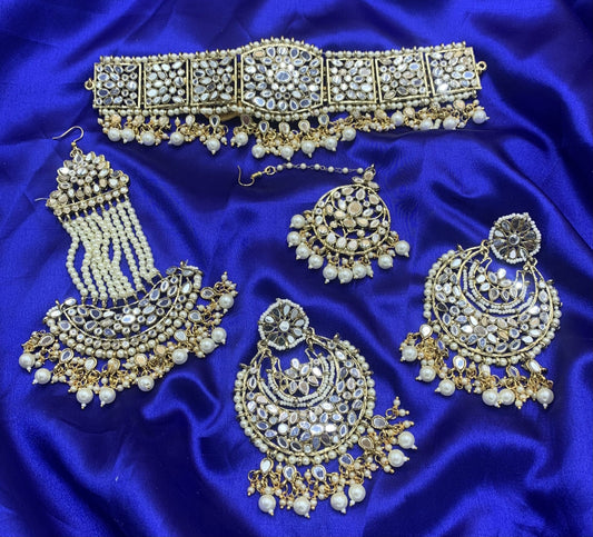 White Mirror Full Choker Set
