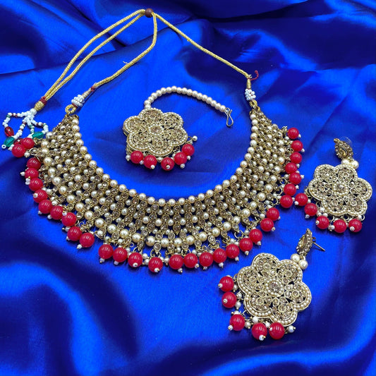Red Necklace Set