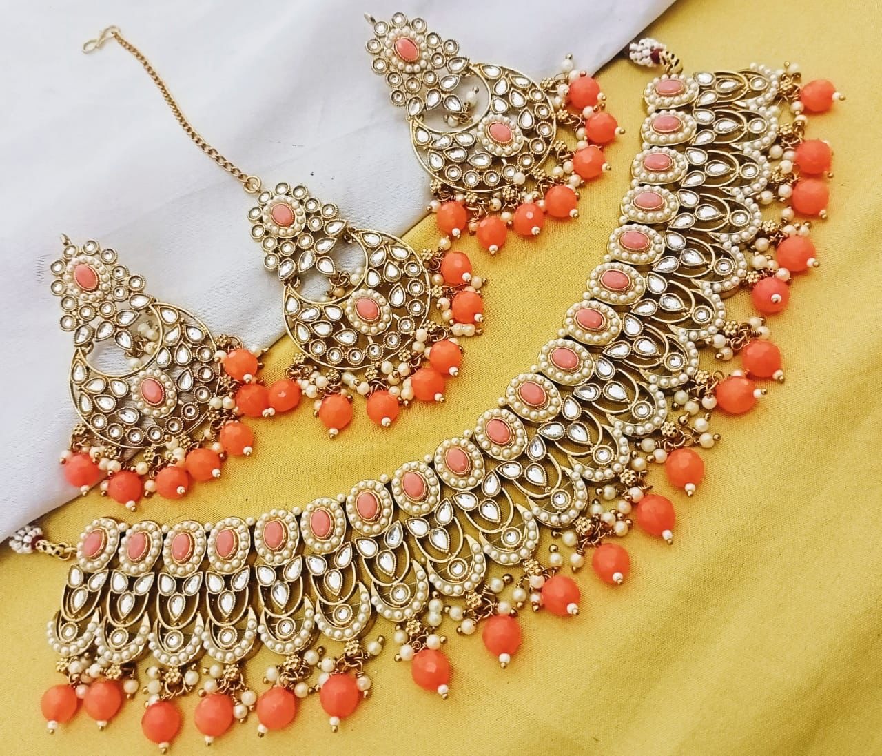 Orange Necklace Set