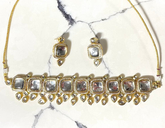 Kundan Mirror Choker Set