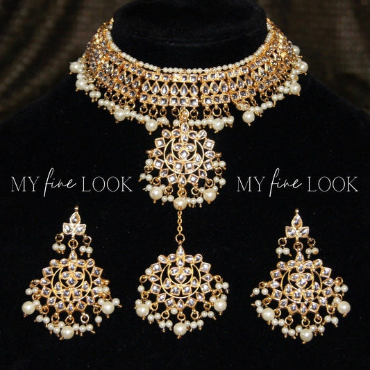 White Pearl Choker Set