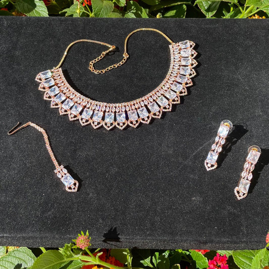 Rose Gold American Diamond Set