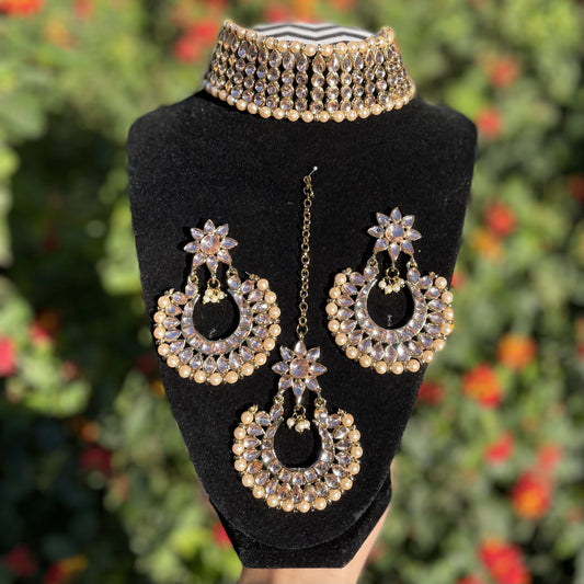 Gold Kundan Choker SetGold