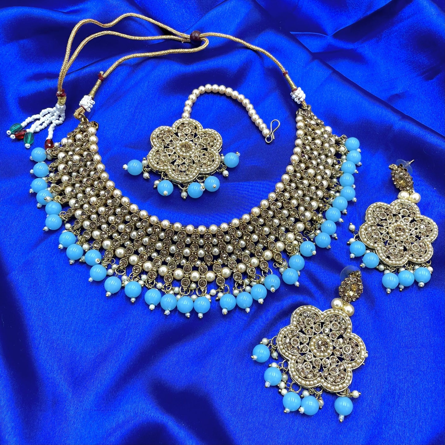 Blue Necklace Set