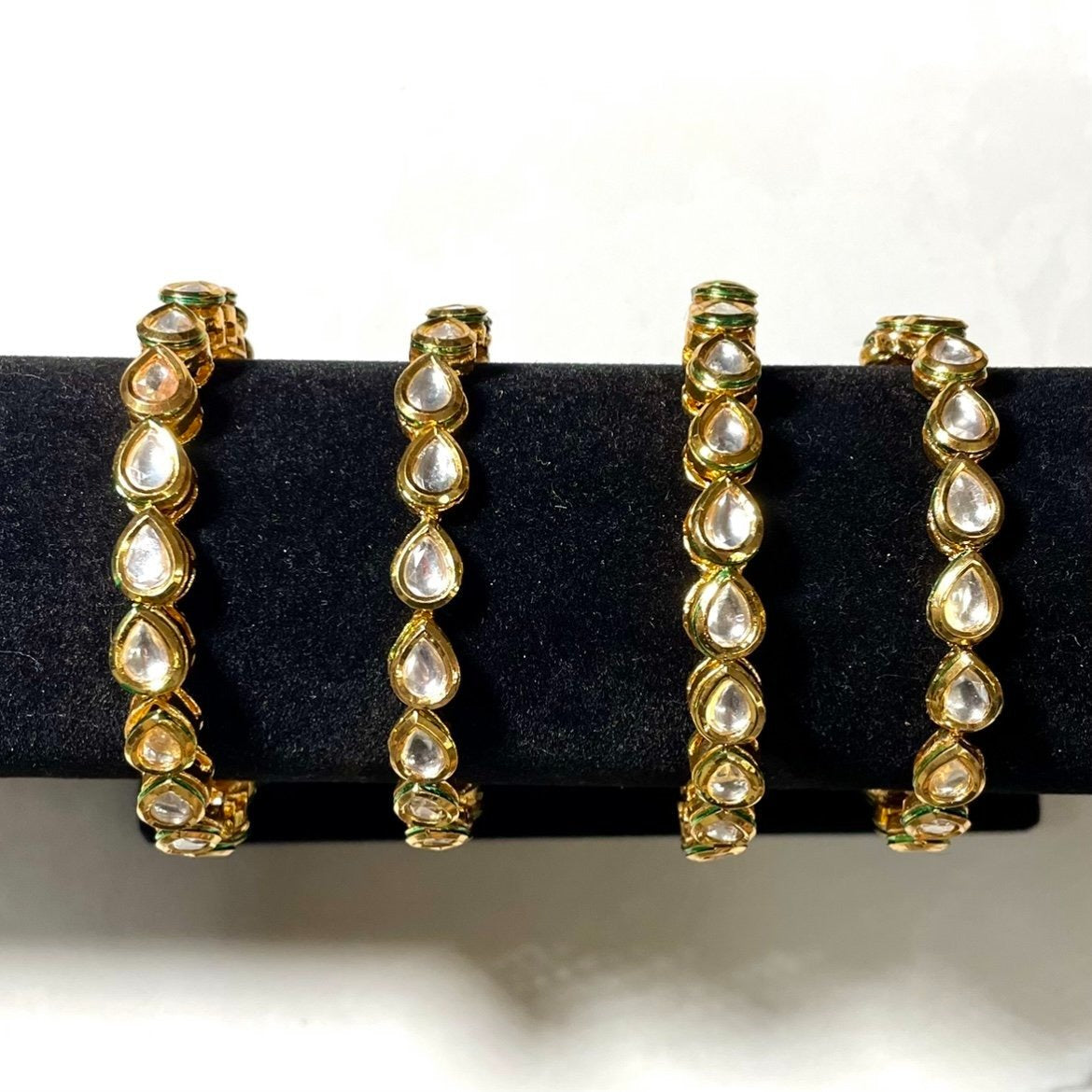 Kundan and Meena Bangles