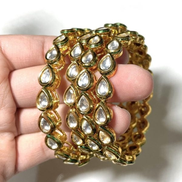 Kundan and Meena Bangles