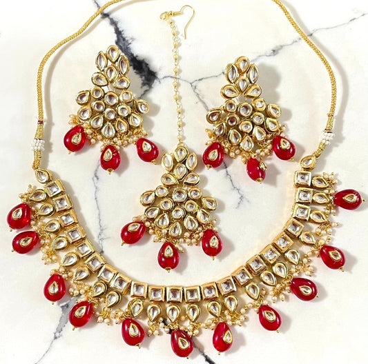 Kundan and Meena Choker Set
