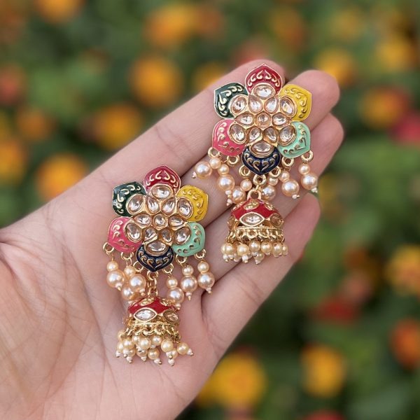 Multicolor Floral Necklace Set