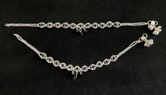 Black Bead Anklet