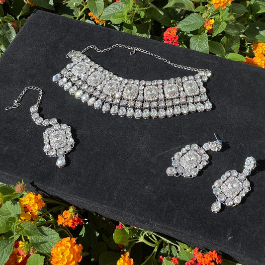 Cubic Zirconia Choker Set
